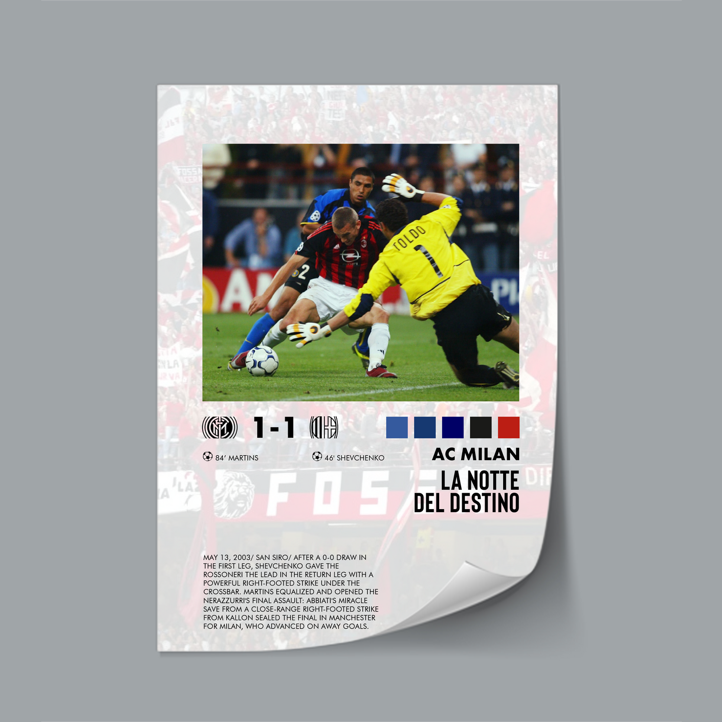 Inter-Milan 1-1 poster