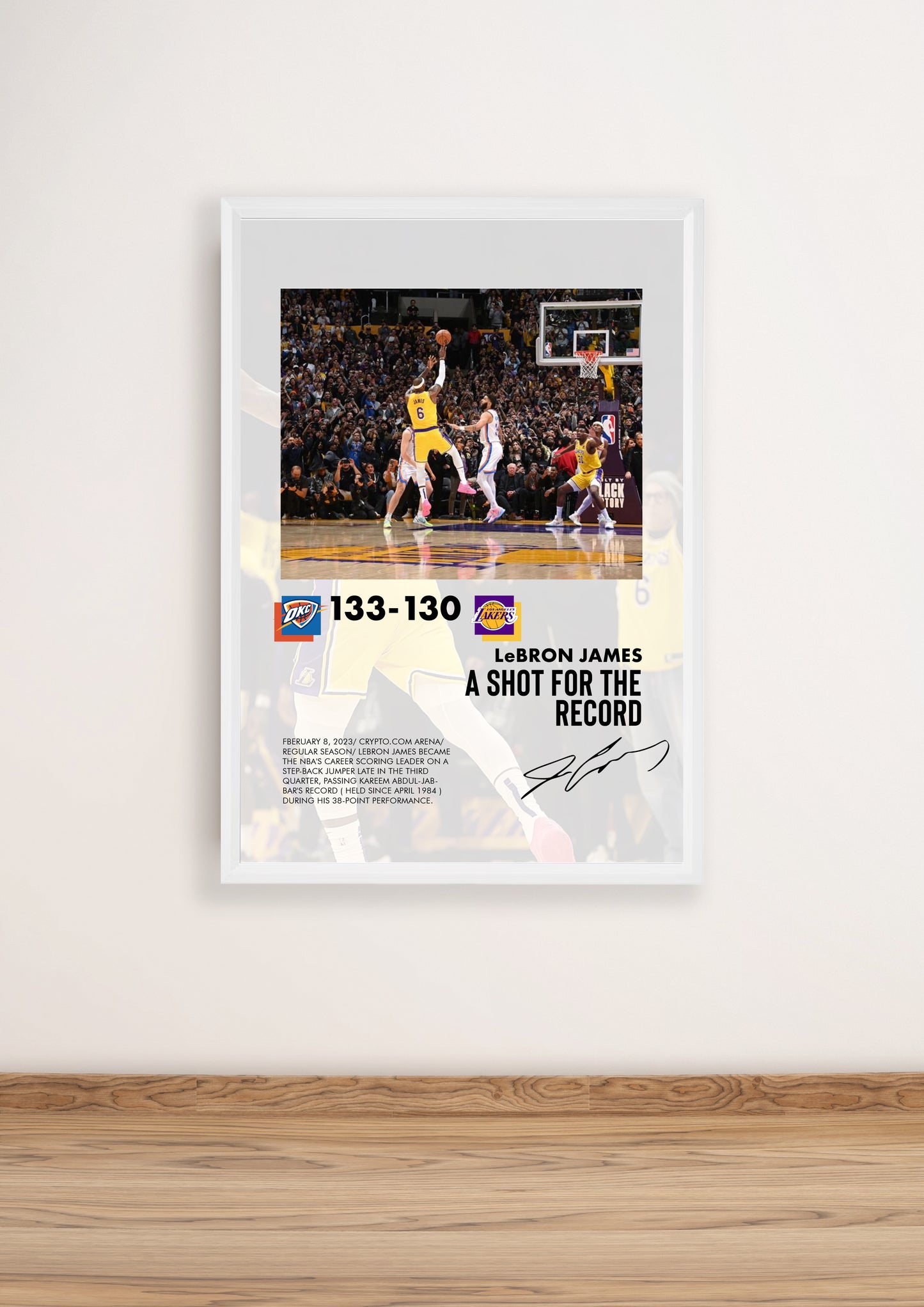 (NBA) Lebron James breaks All-time Point double record poster