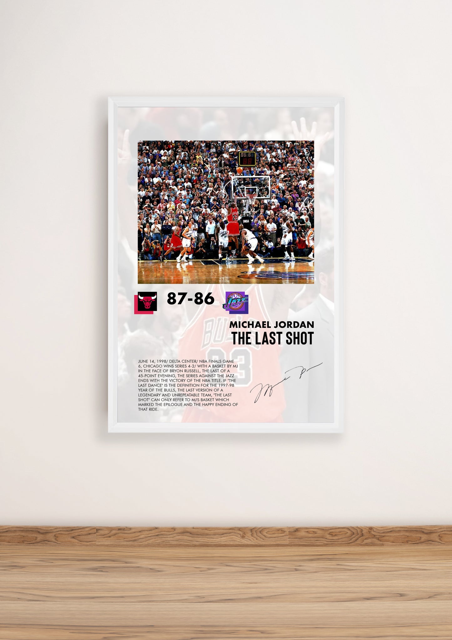 (NBA) Michael Jordan The Last shot Poster