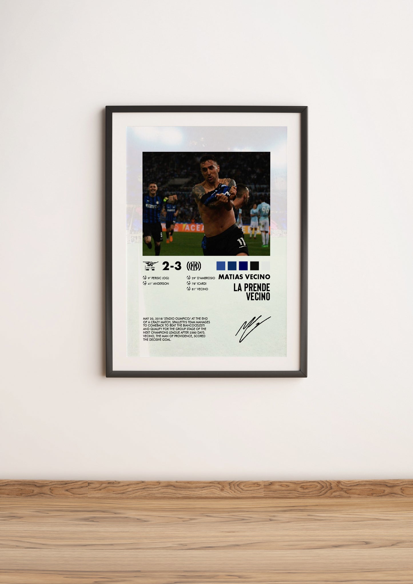 Lazio-Inter 2-3 poster