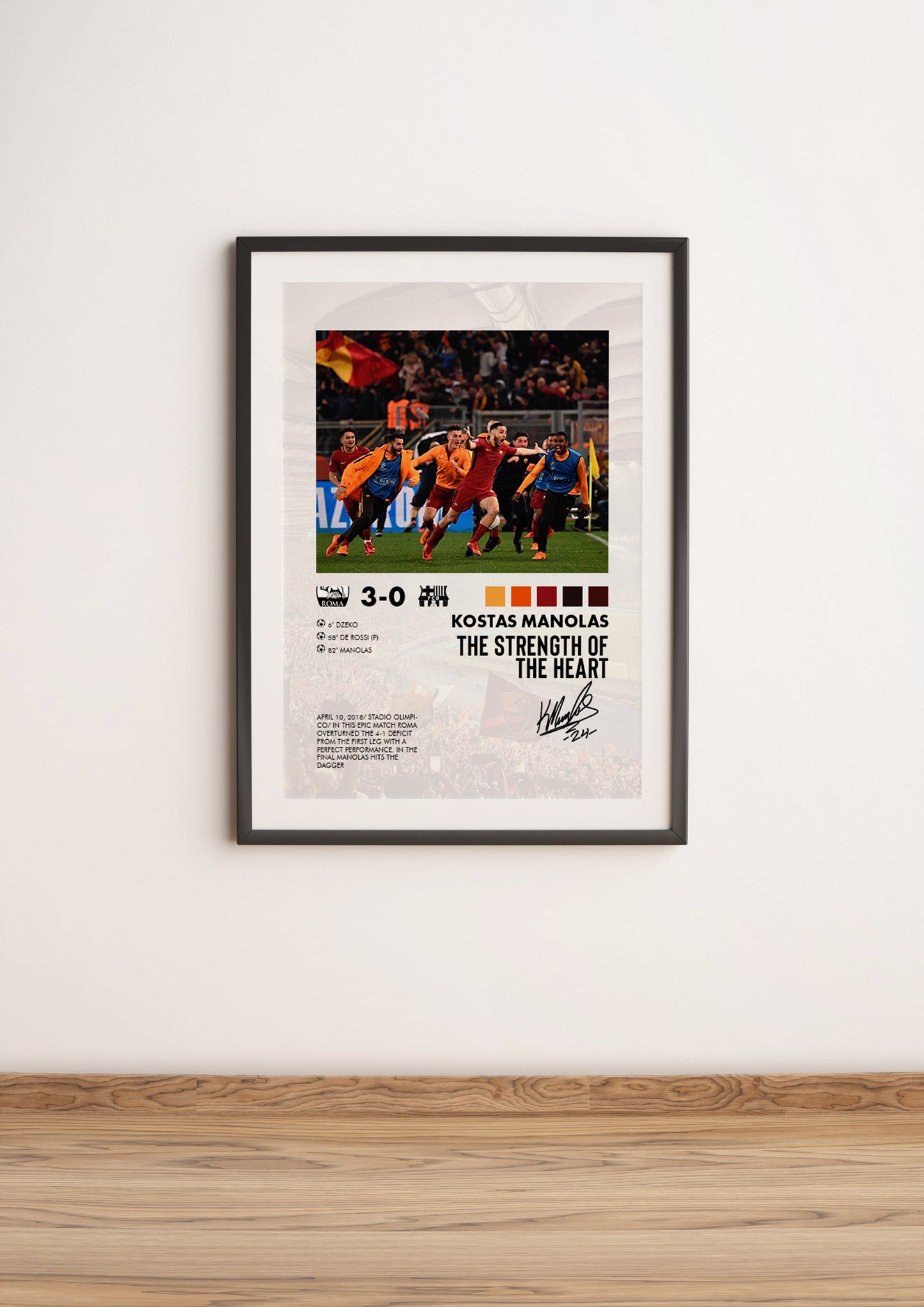 Roma-Barcelona 3-0 poster