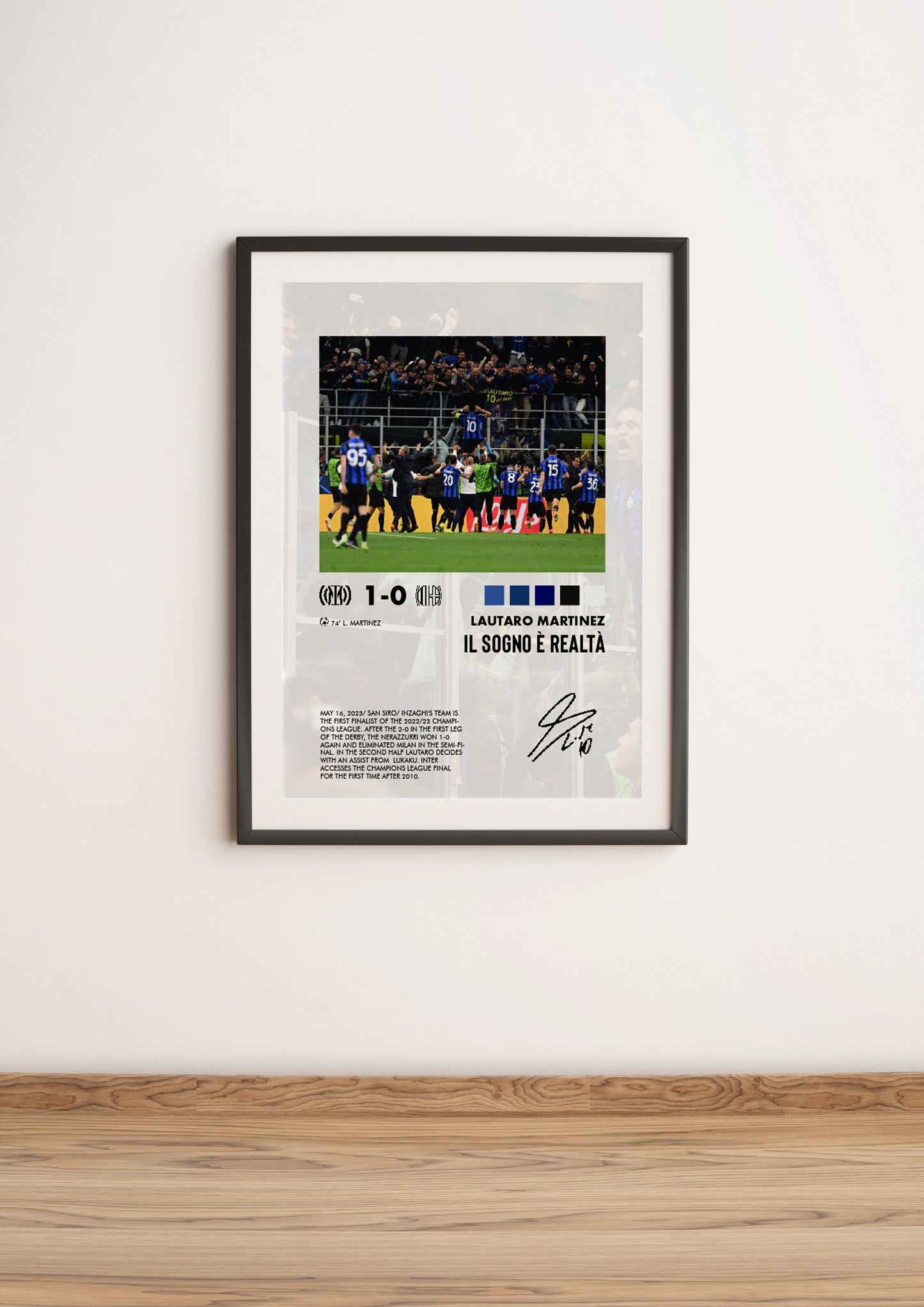 Inter-Milan 1-0 poster