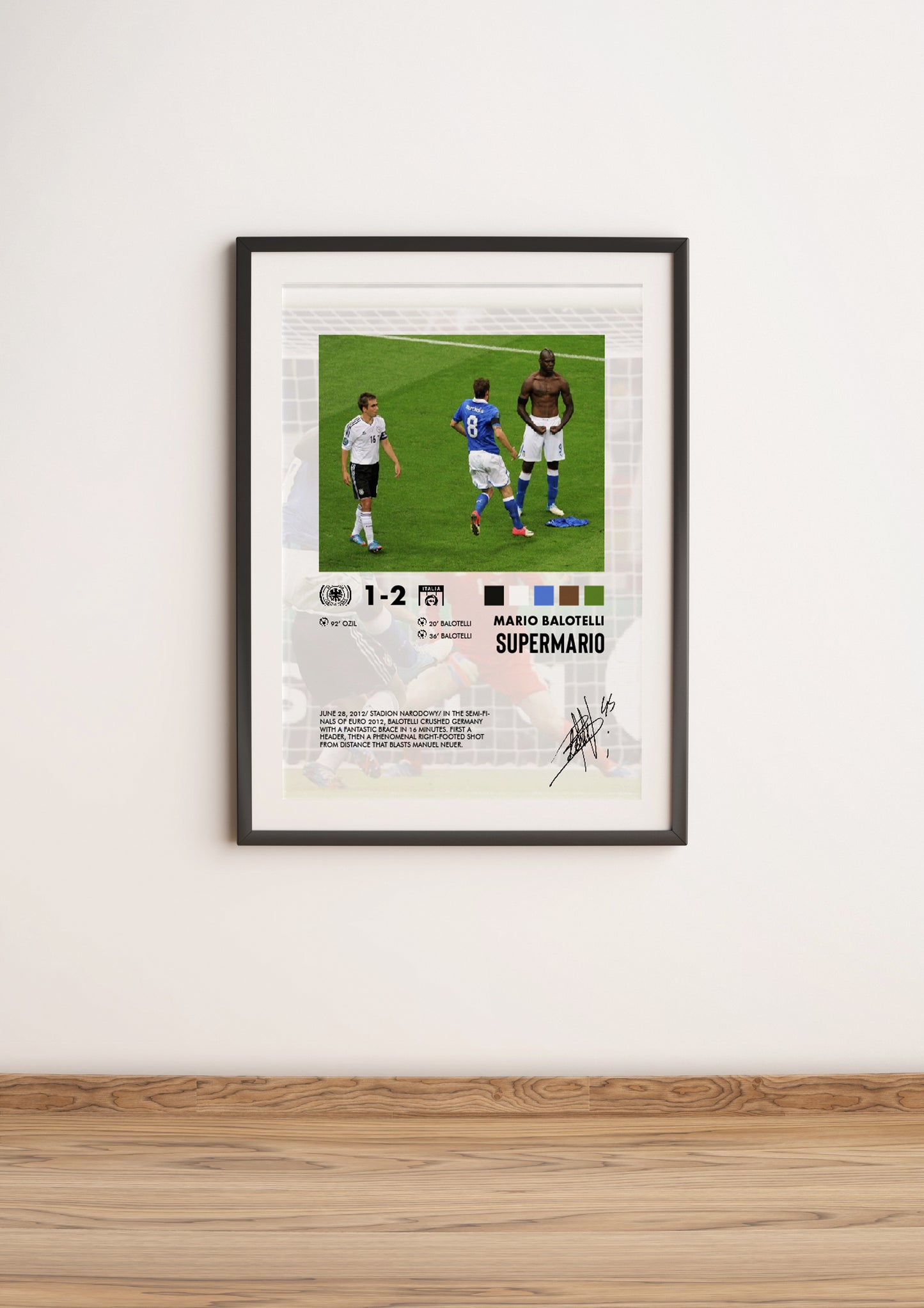 Italy-Germany 2-1 poster