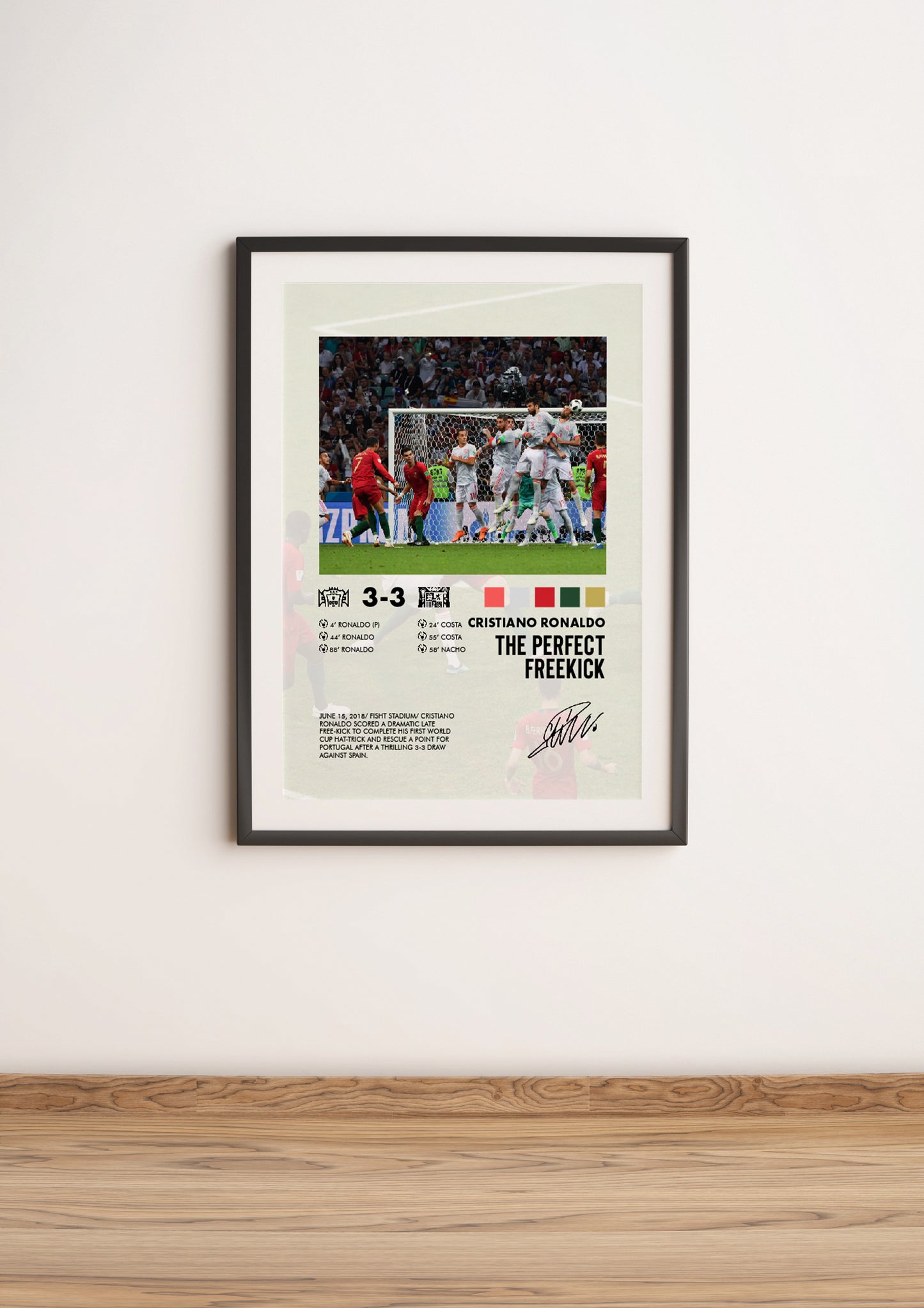 Portugal-Spain 3-3 poster