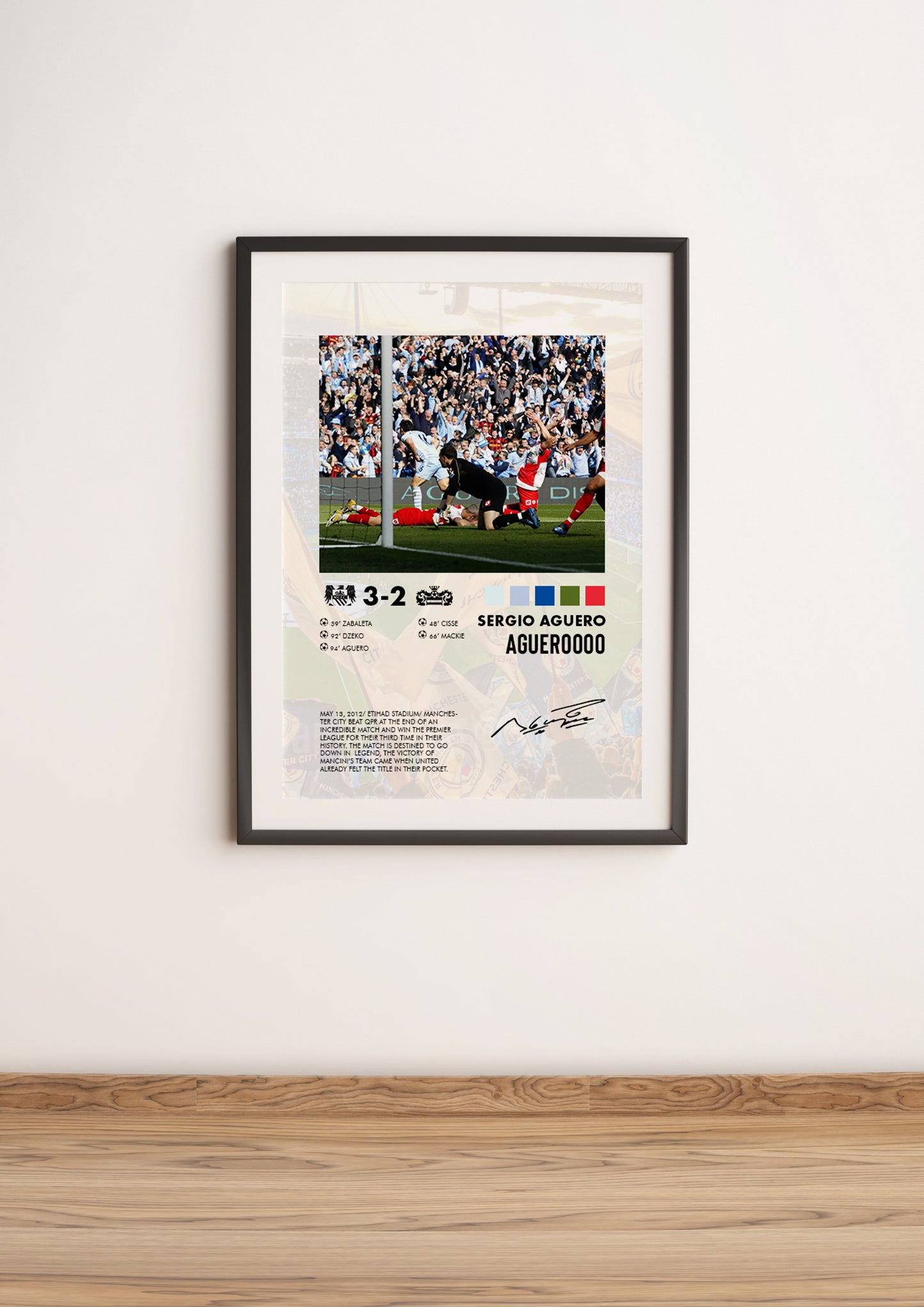 Manchester City-QPR 3-2 poster