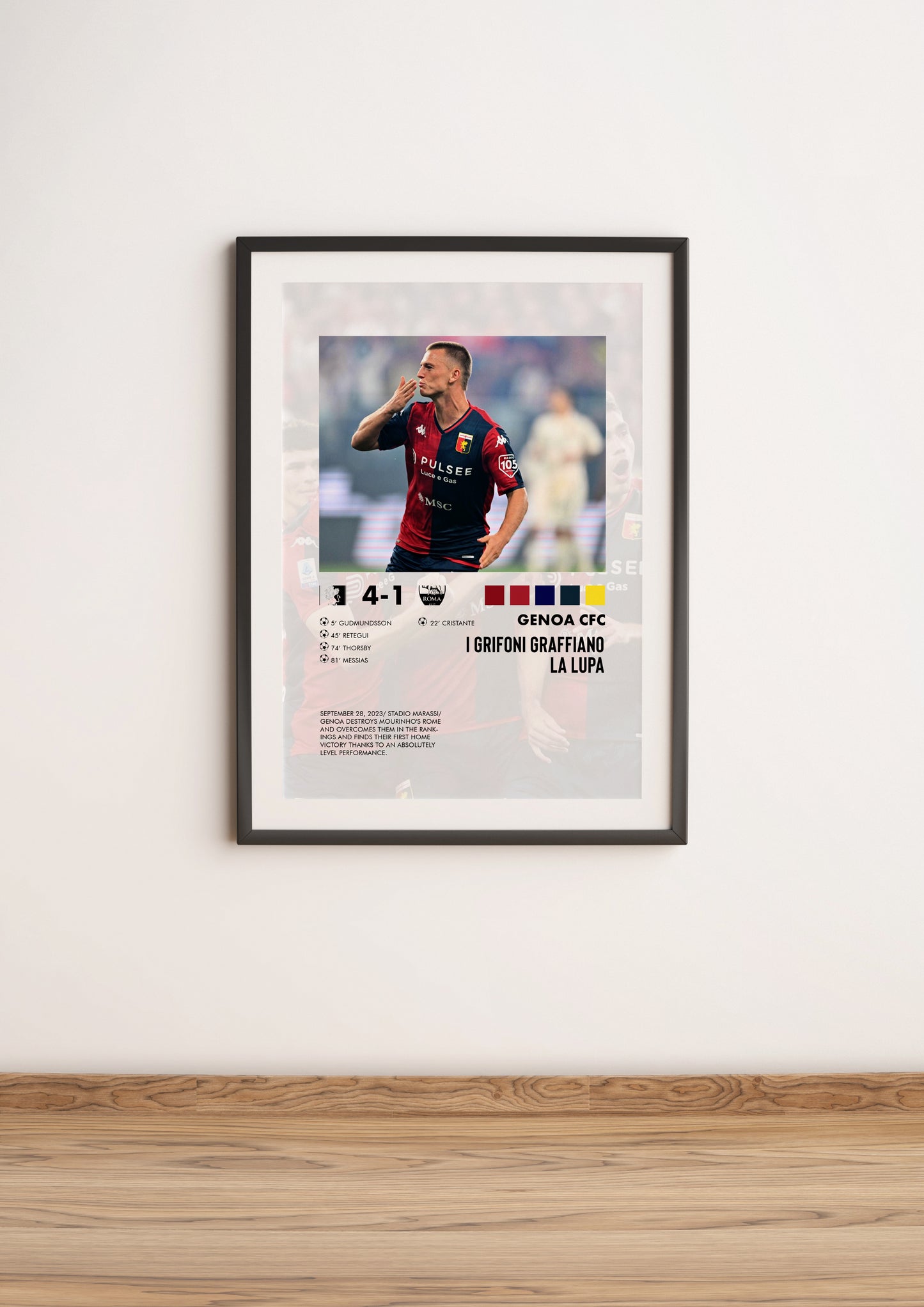 Genoa-Roma 4-1 poster