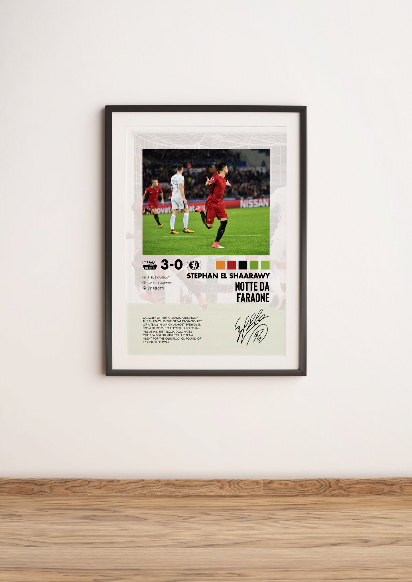 Roma-Chelsea 3-0 poster