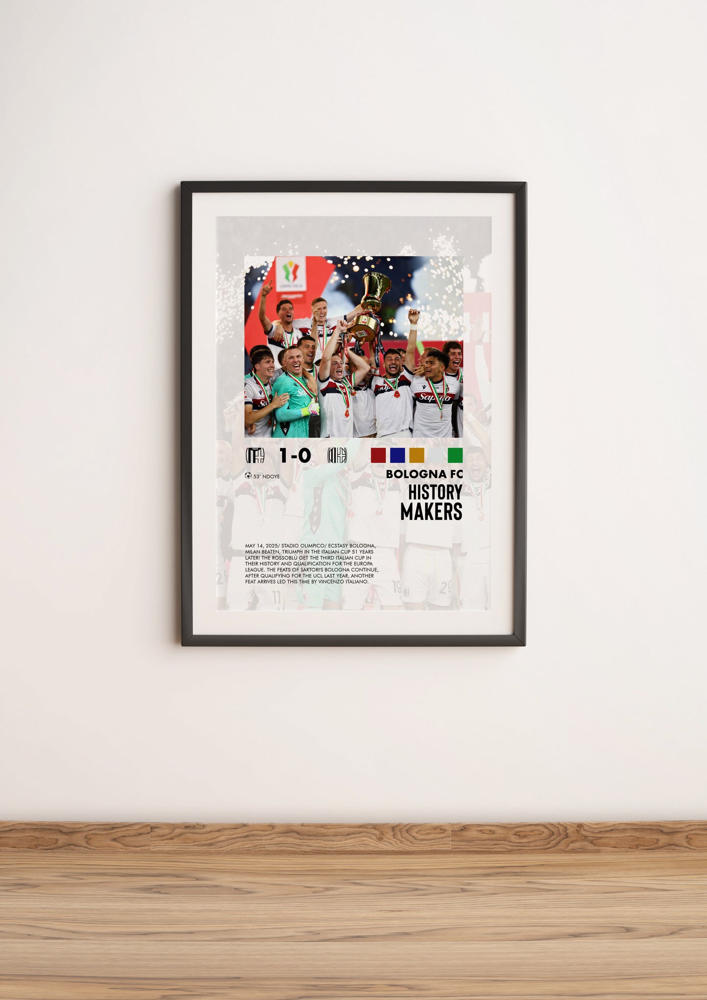 Bologna-Milan 1-0 poster