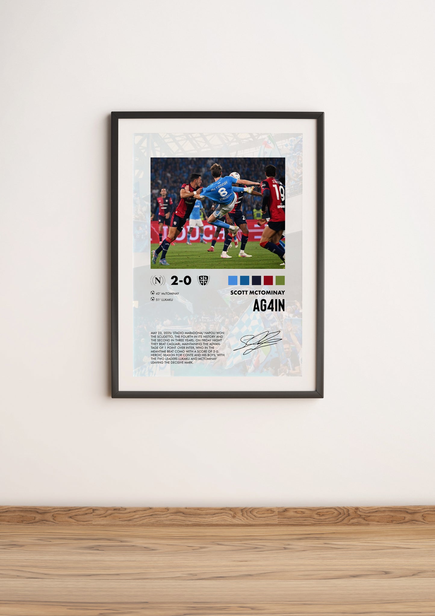 Napoli-Cagliari 2-0 poster