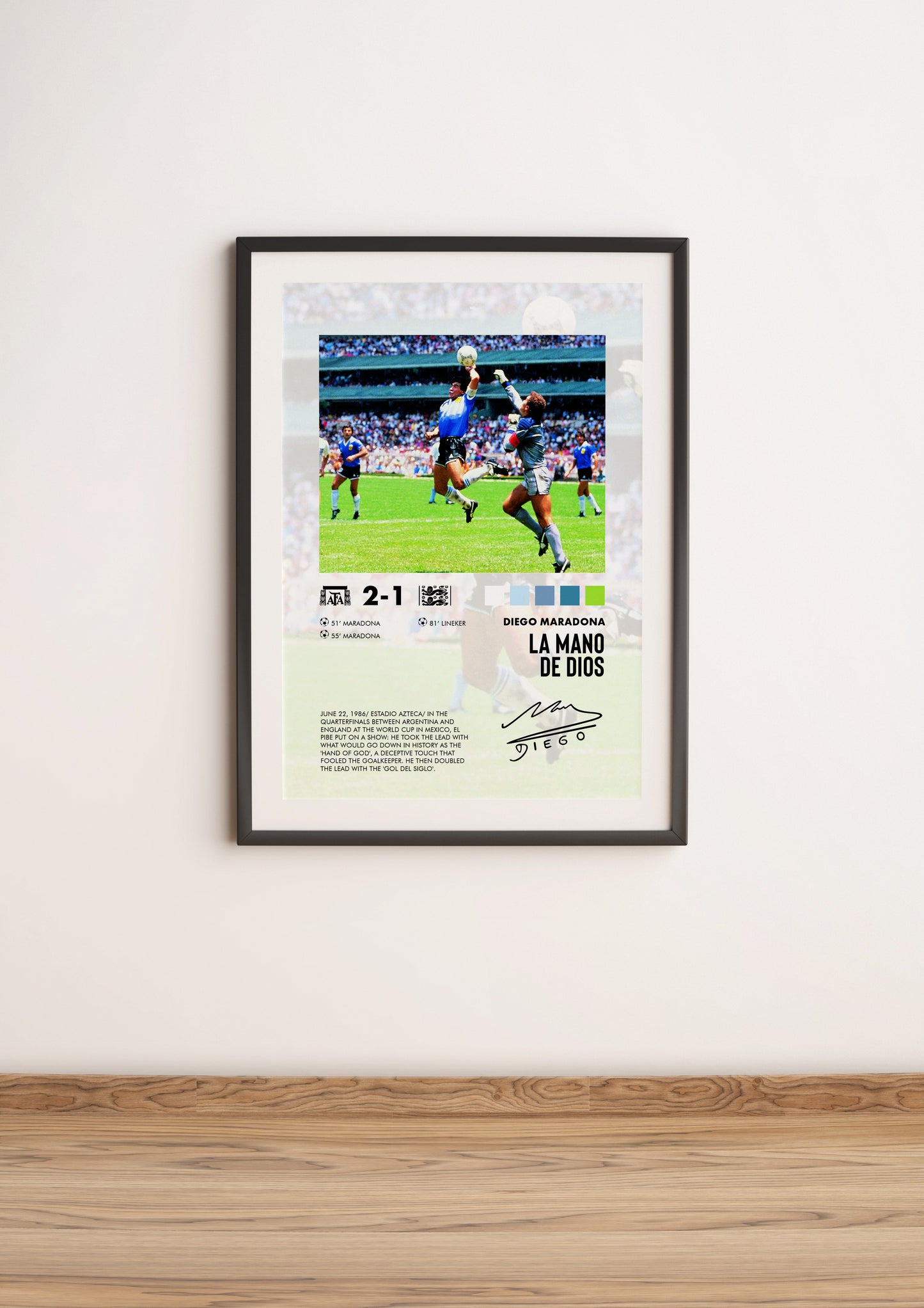 Argentina-England 2-1 poster