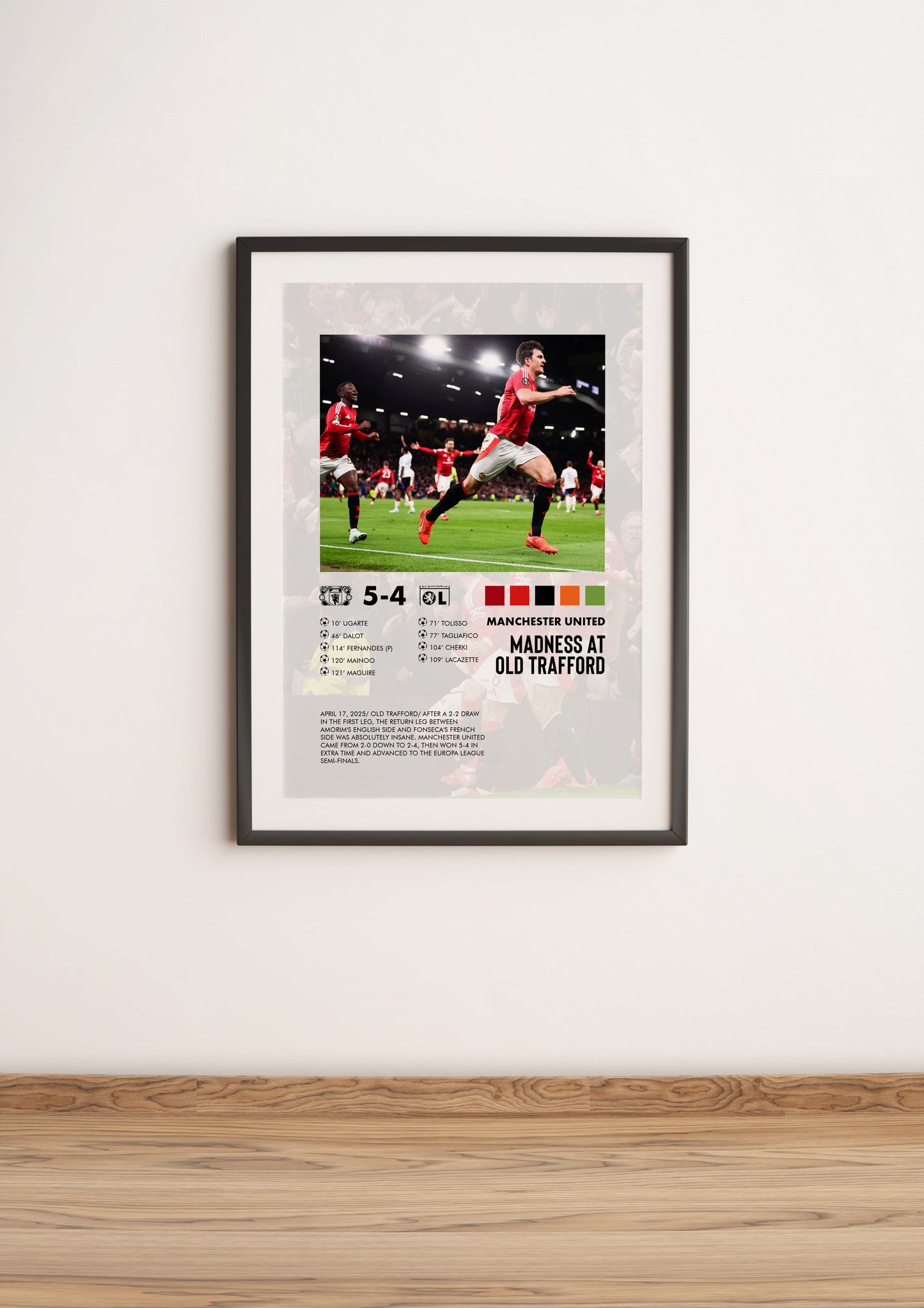 Manchester United-Olympique Lyonnais 5-4 poster
