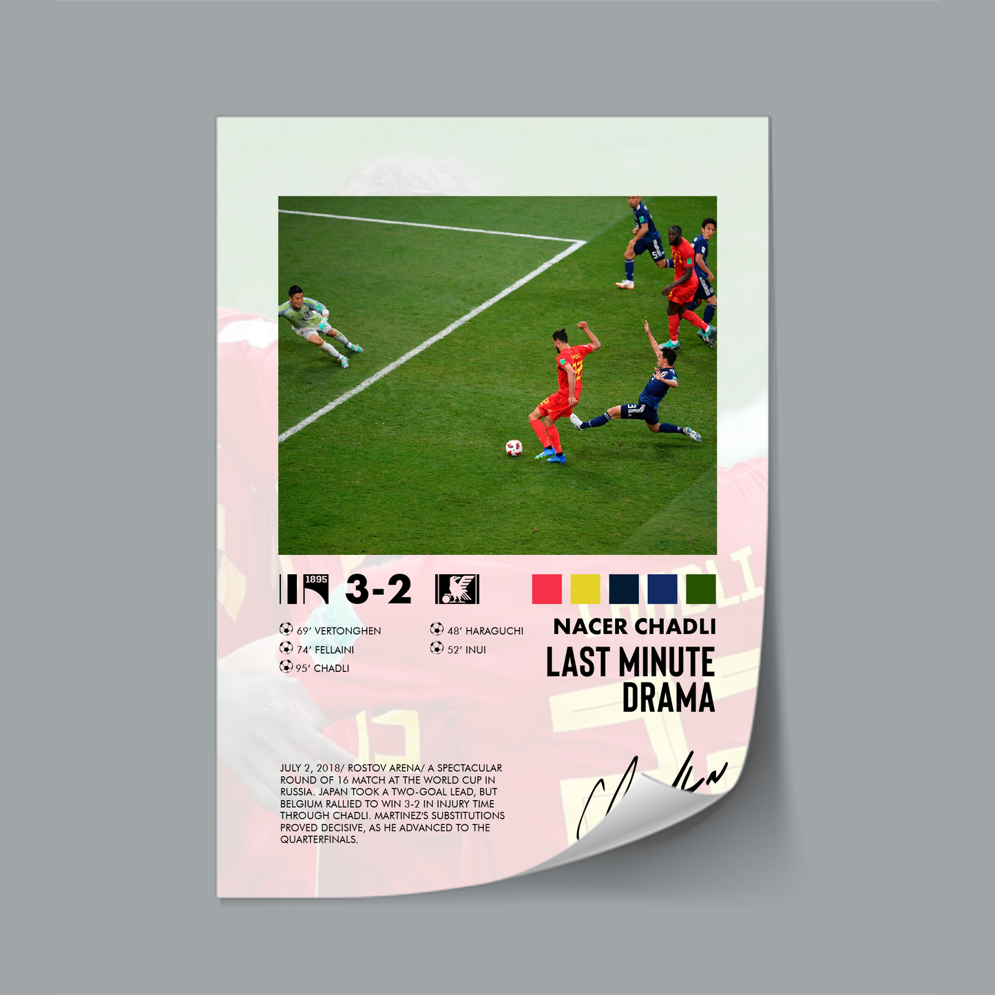 Belgium-Japan 3-2 poster
