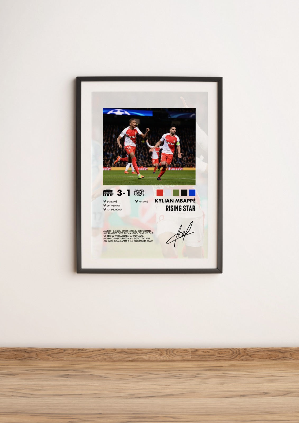 Monaco-Manchester City 3-1 poster