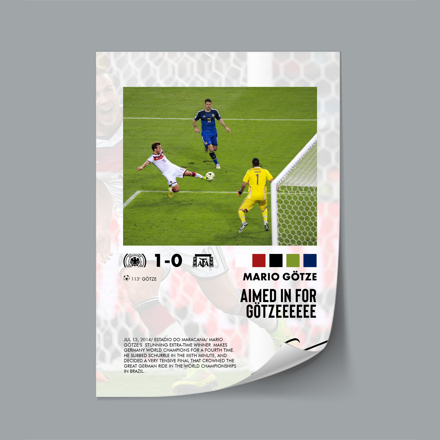 Germany-Argentina 1-0 poster