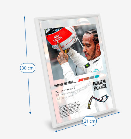 (F1) Monaco GP 2019 Hamilton tribute to Lauda poster