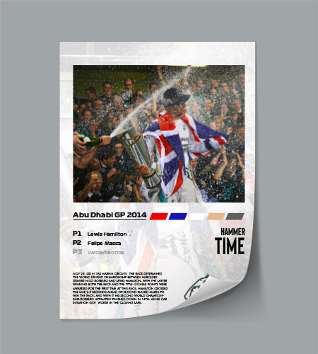 (F1) Abu Dahbi 2014 Lewis Hamilton poster