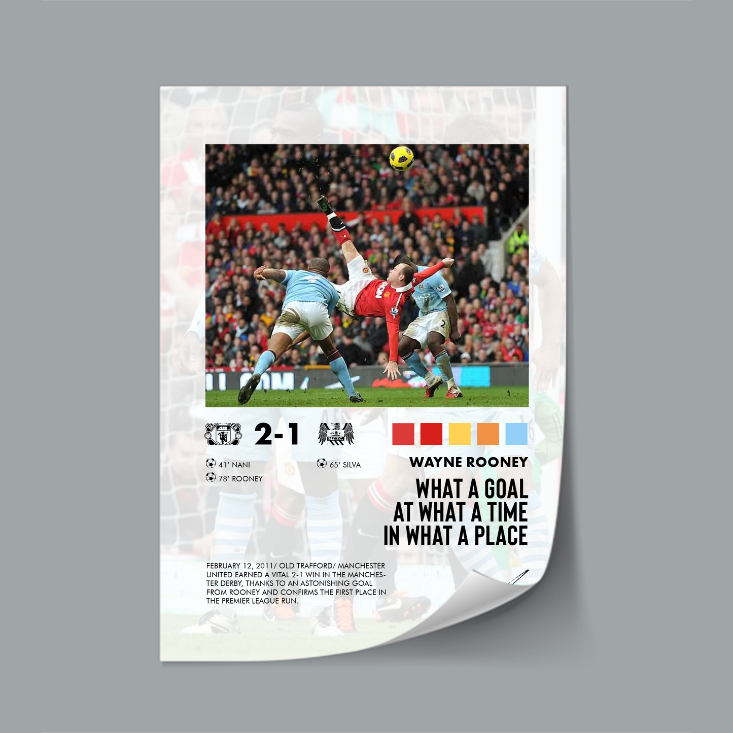 Manchester United-Manchester City 2-1 poster