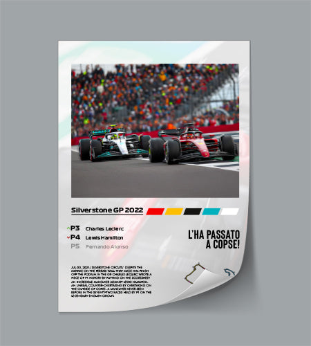 (F1) Silverstone GP 2022 Leclerc at Copse poster