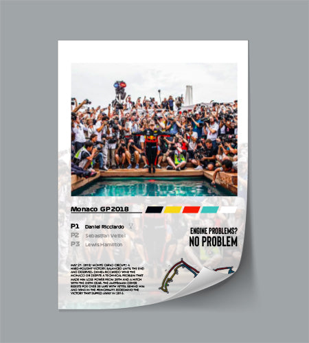 (F1) Monaco GP 2018 Daniel Ricciardo poster