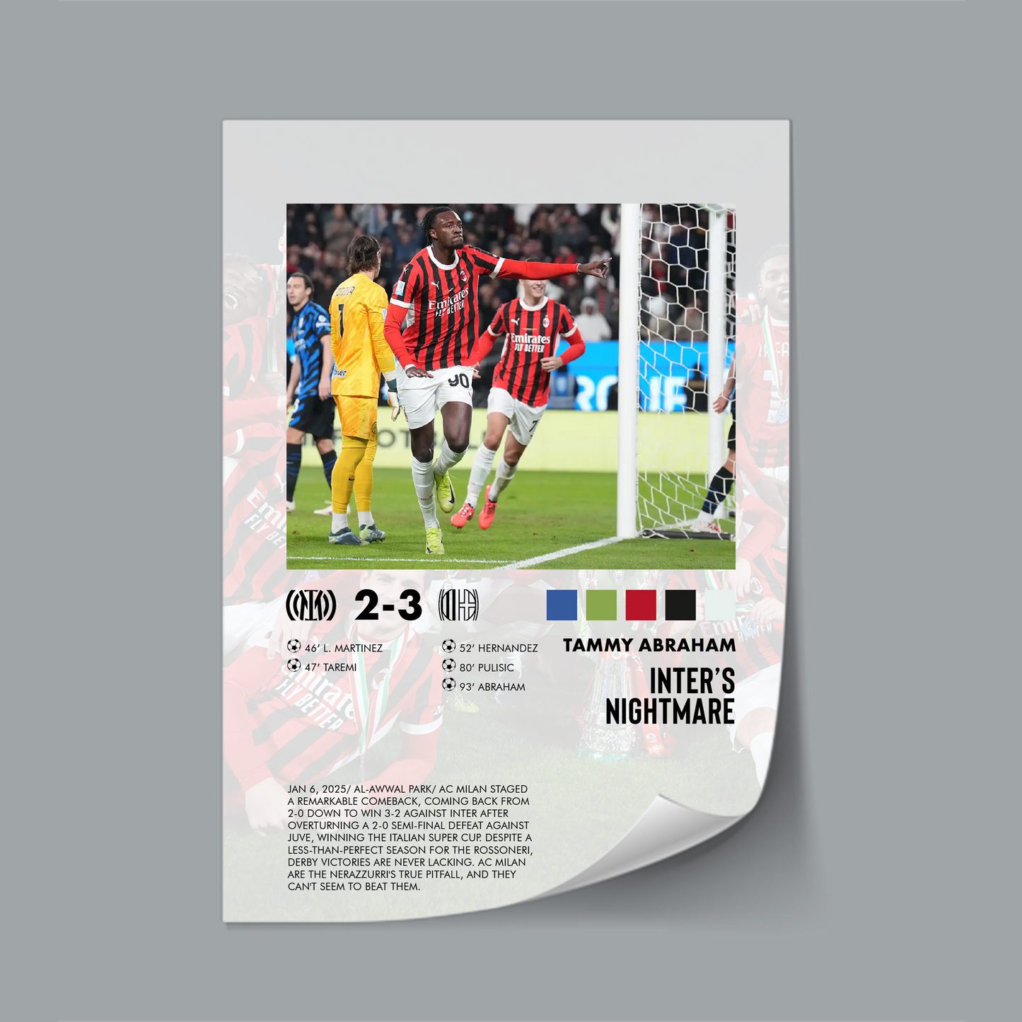 Inter-Milan 2-3 poster