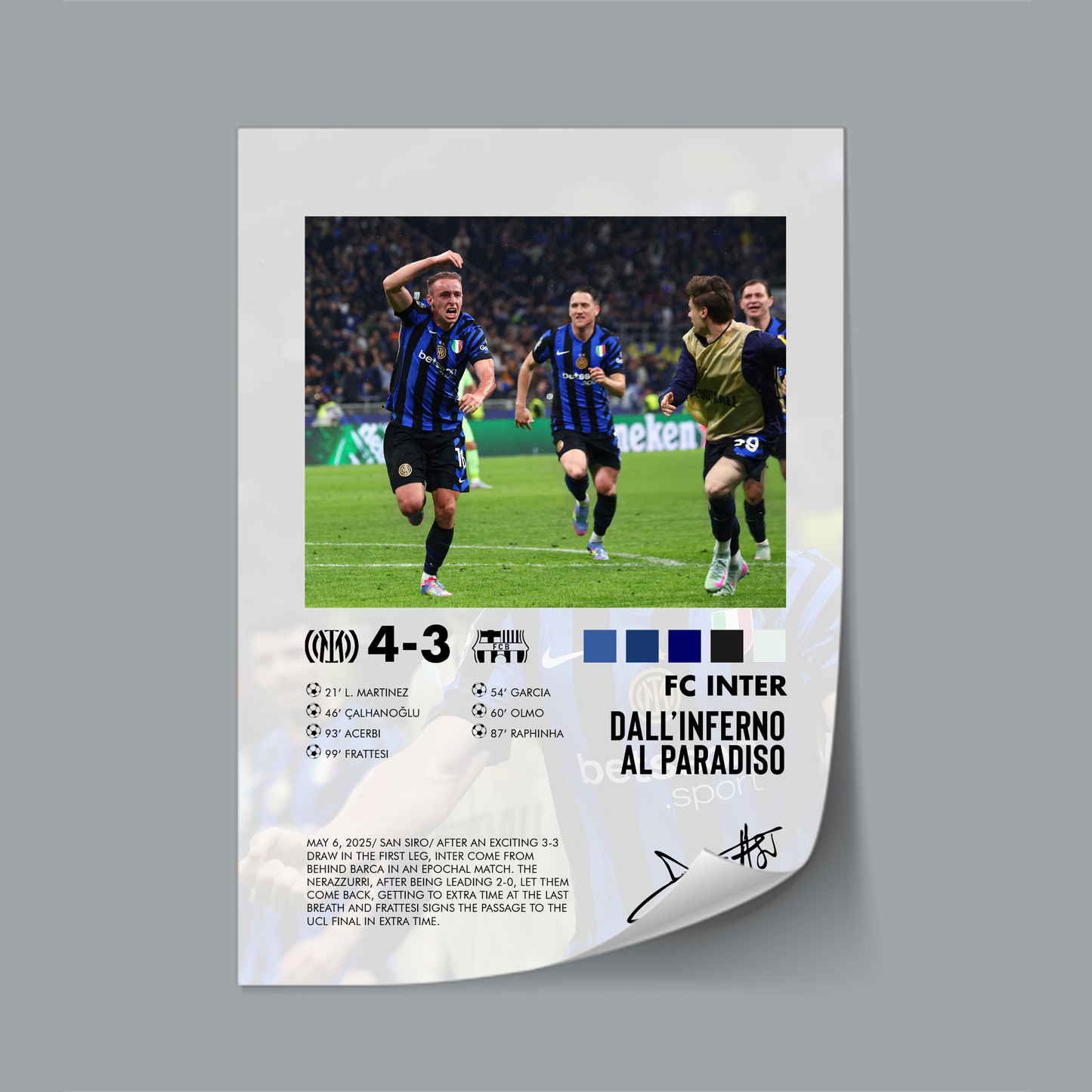 Inter-Barcellona 4-3 poster