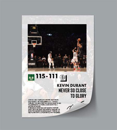 (NBA) Kevin Durant never so close to glory vs Milwakee Bucks Poster