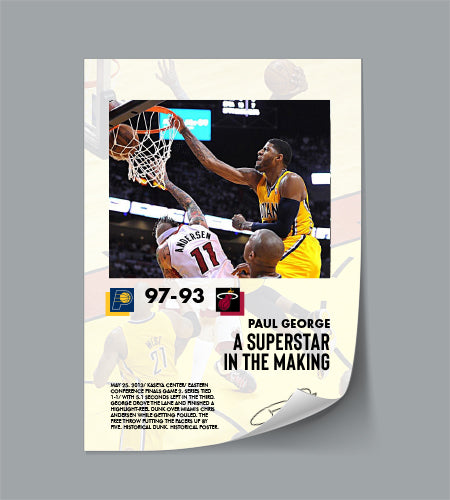 (NBA) Paul George over Chris Andersen Poster
