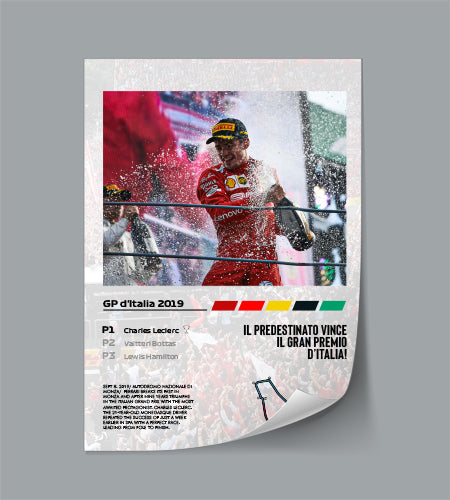 (F1) Monza GP 2019 Charles Leclerc poster