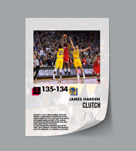 (NBA) James Harden buzzer beater vs Golden State Poster