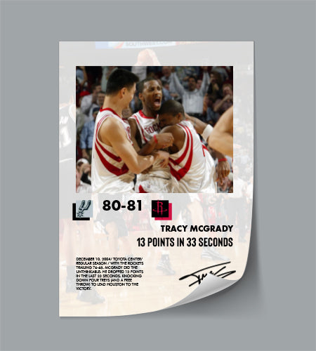 (NBA) Tracy McGrady 13 points in 35 seconds Poster