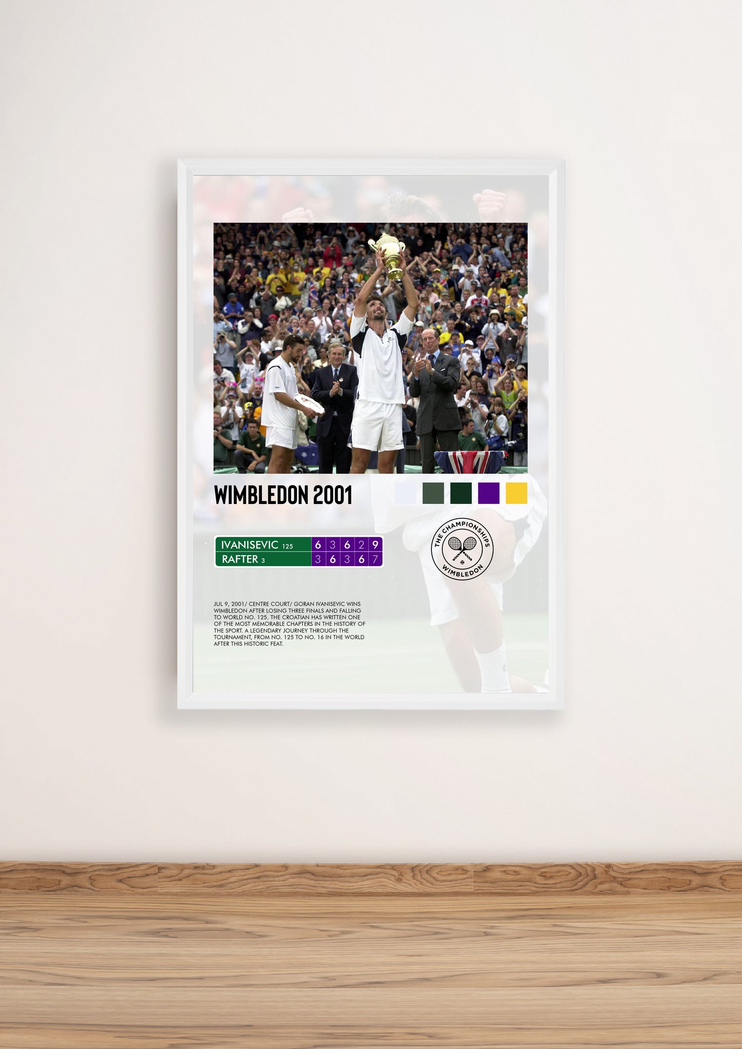 Ivanisevic vs Rafter Wimbledon 2001 Poster