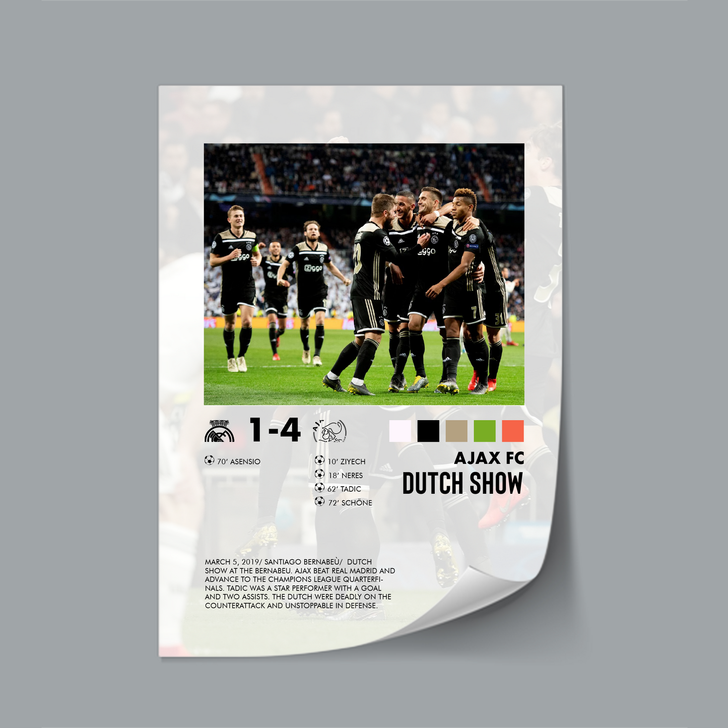 Real Madrid-Ajax 1-4 poster