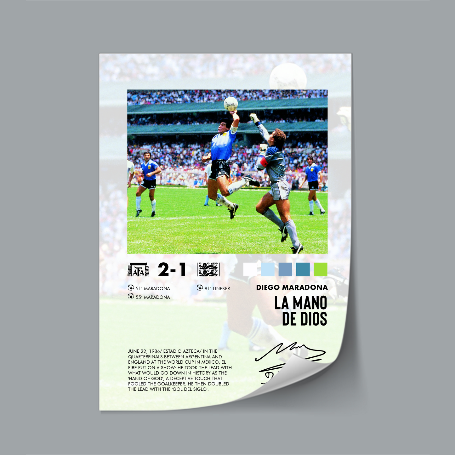 Argentina-England 2-1 poster