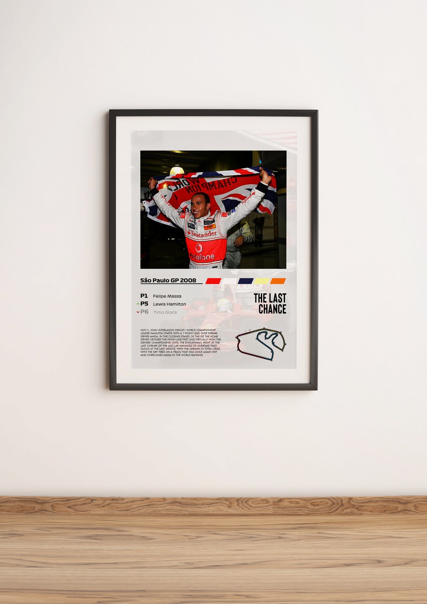 (F1) San Paolo GP 2008 Lewis Hamilton poster