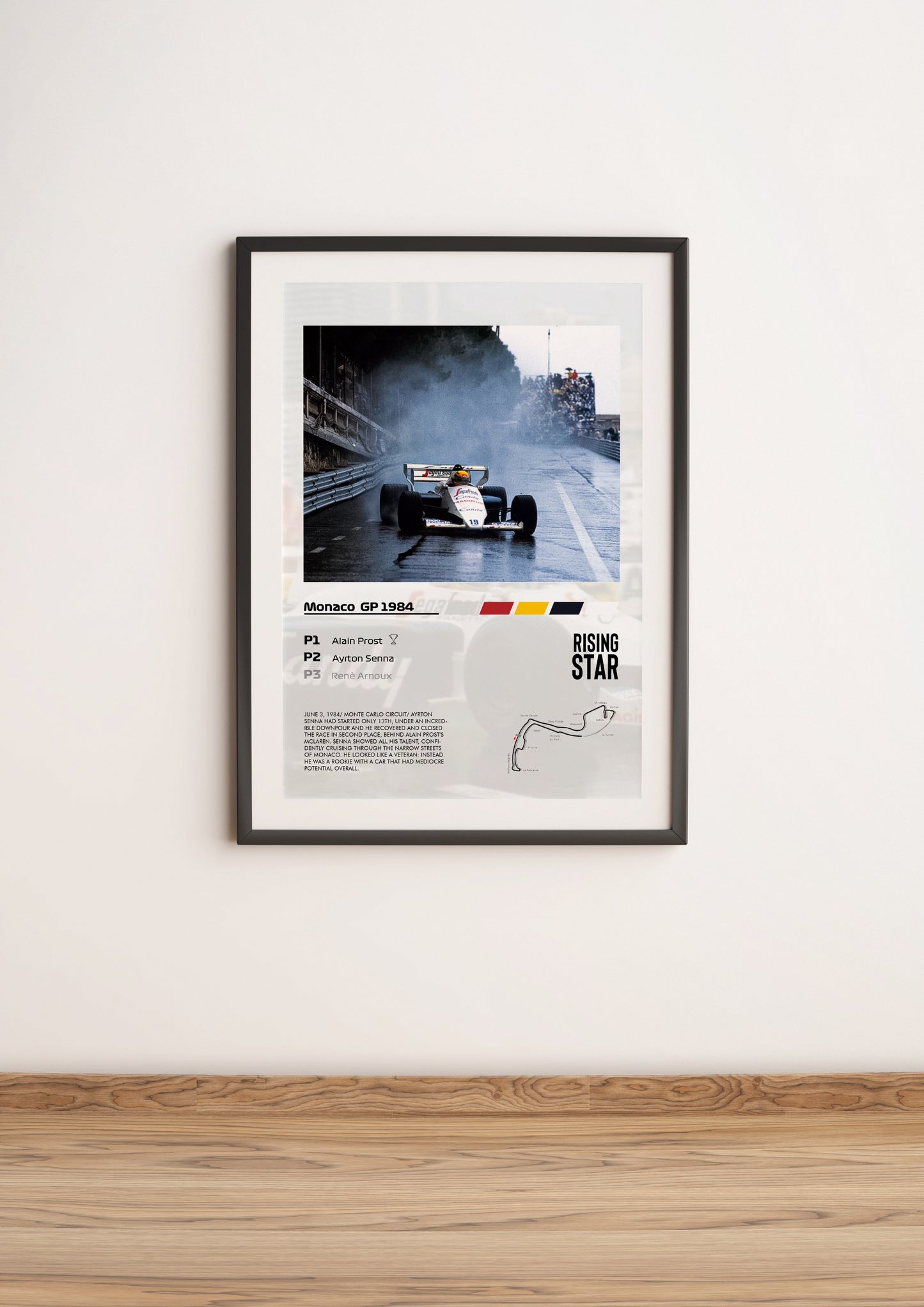 (F1) Monaco GP 1984 Ayrton Senna poster