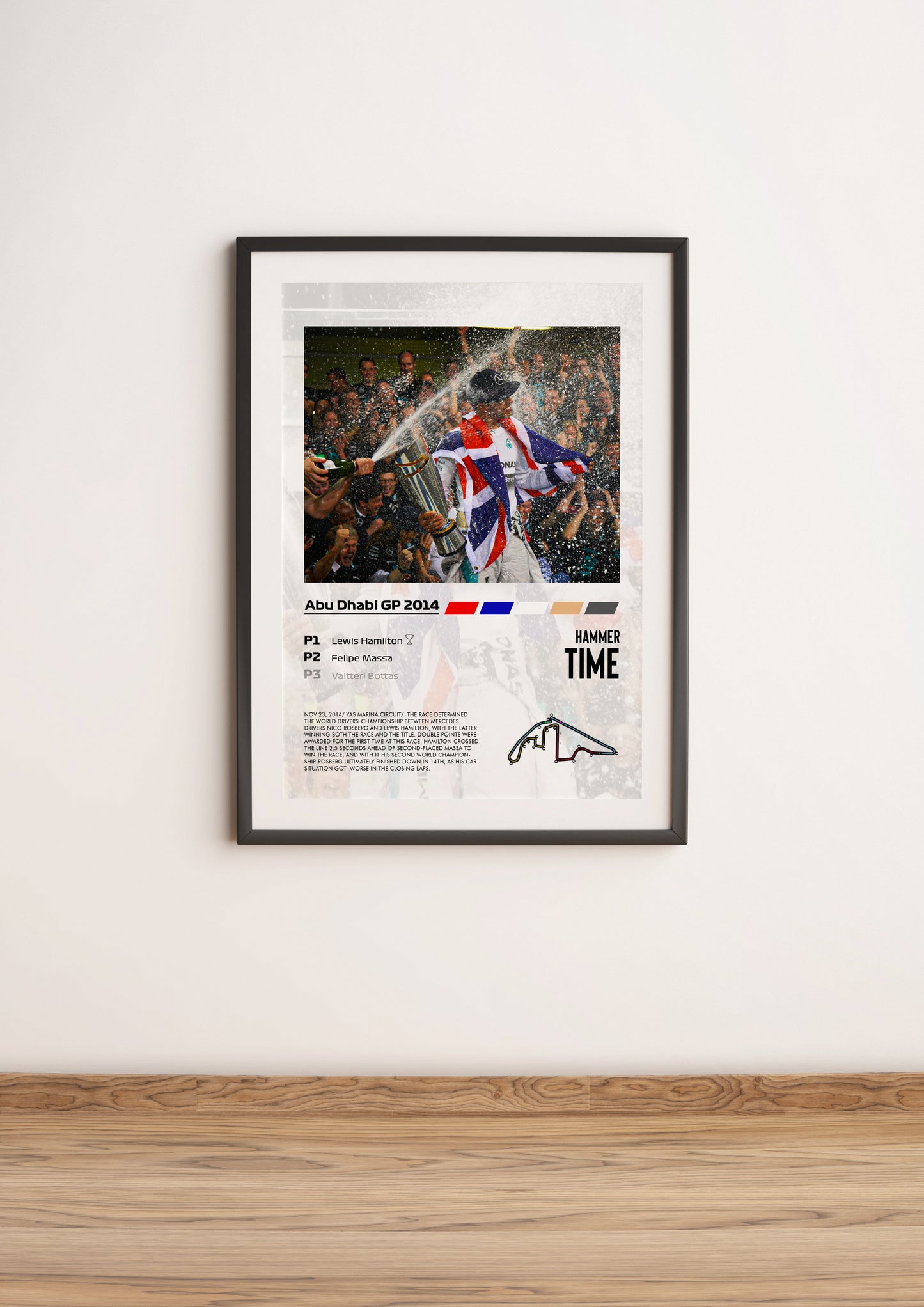 (F1) Abu Dahbi 2014 Lewis Hamilton poster