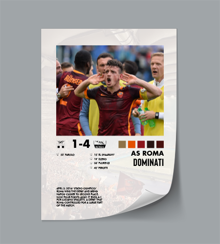 Lazio-Roma 1-4 poster