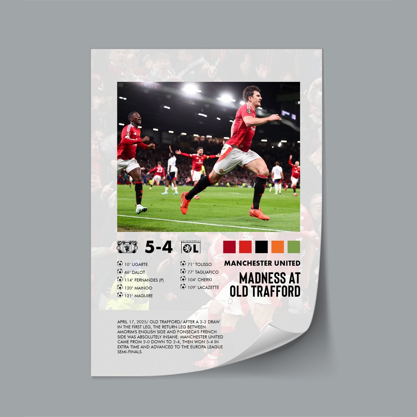 Manchester United-Olympique Lyonnais 5-4 poster