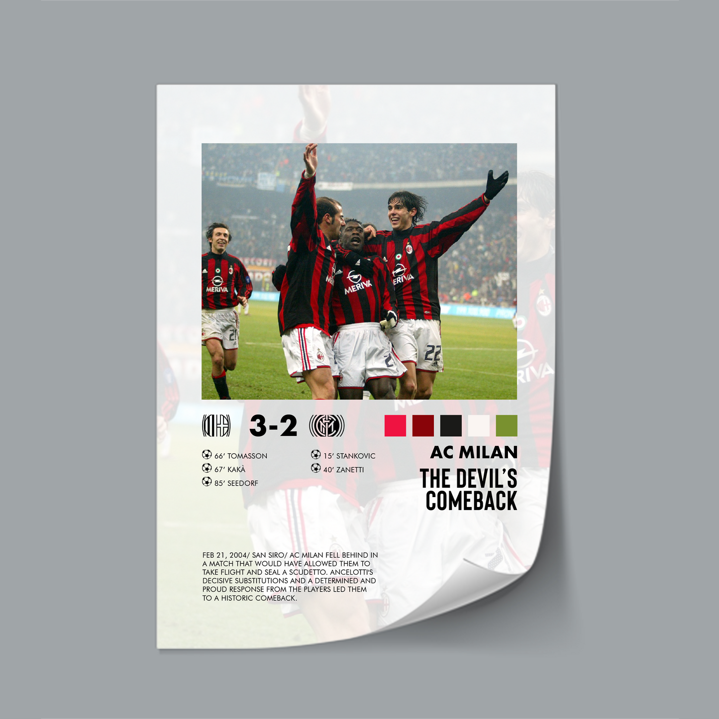Milan-Inter 3-2 poster