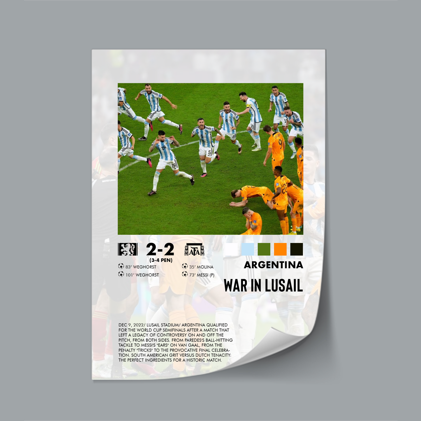 Netherlands-Argentina 2-2 poster