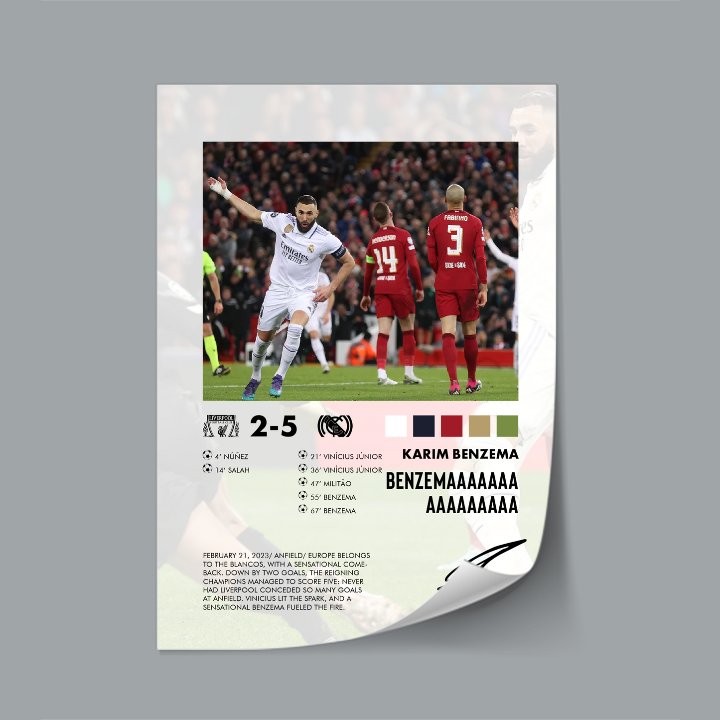 Liverpool- Real Madrid 2-5 poster