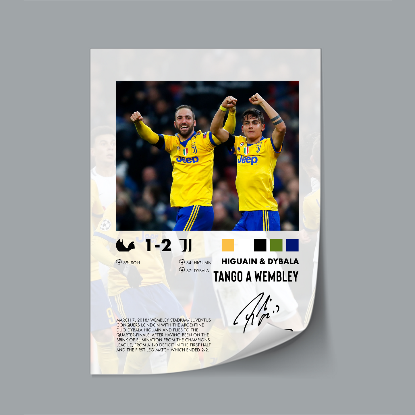 Tottenham-Juventus 1-2 poster