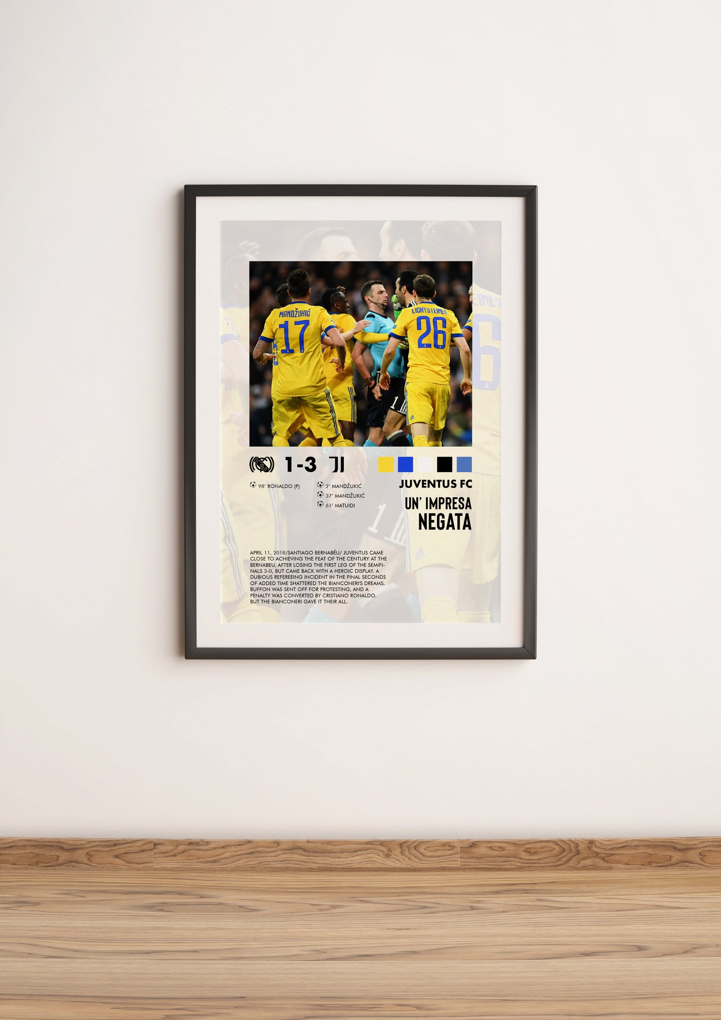 Real Madrid-Juventus 1-3 poster
