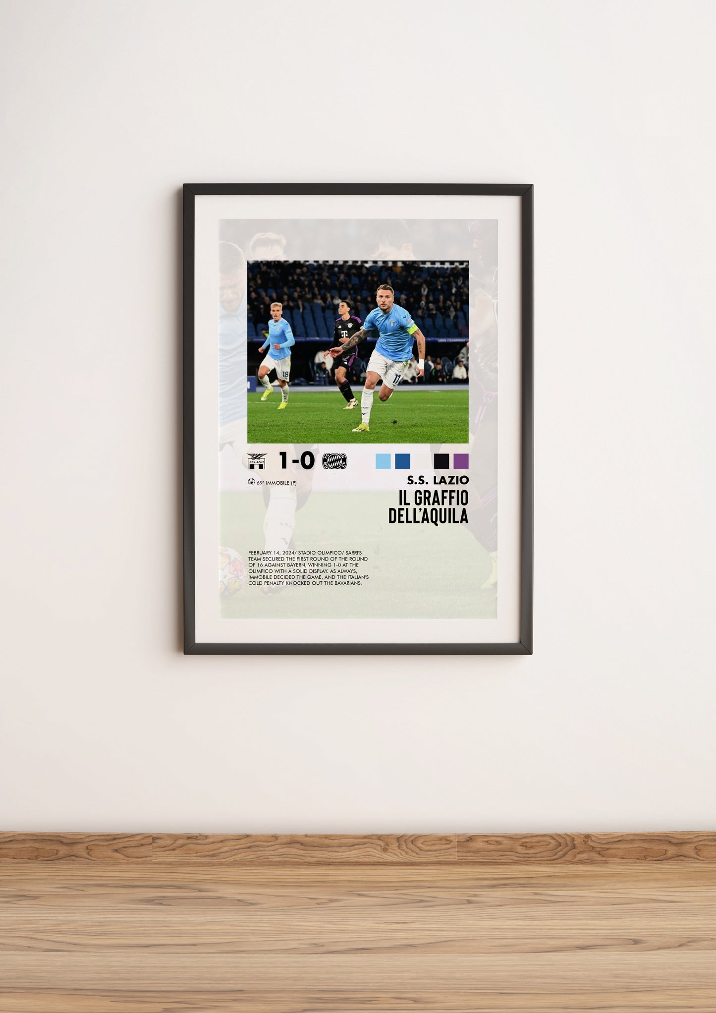 Lazio-Bayern Munich 1-0 poster