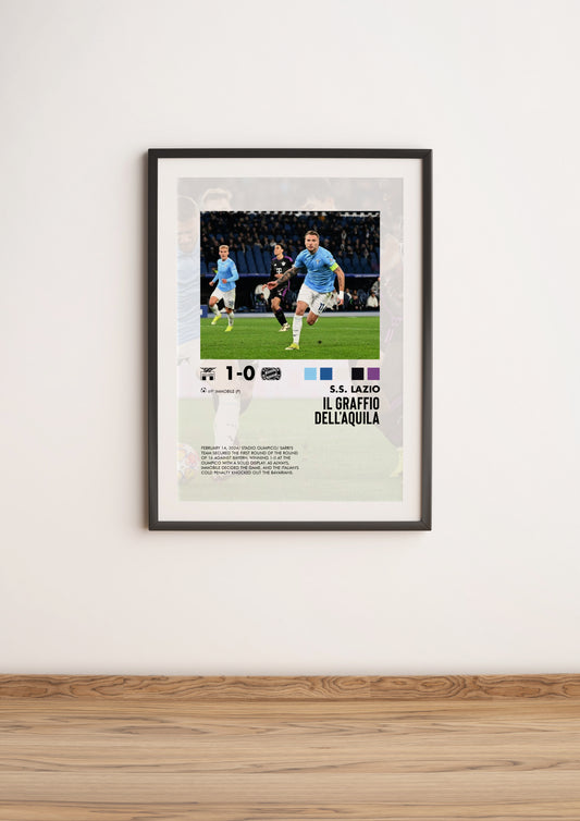 Lazio-Bayern Munich 1-0 poster