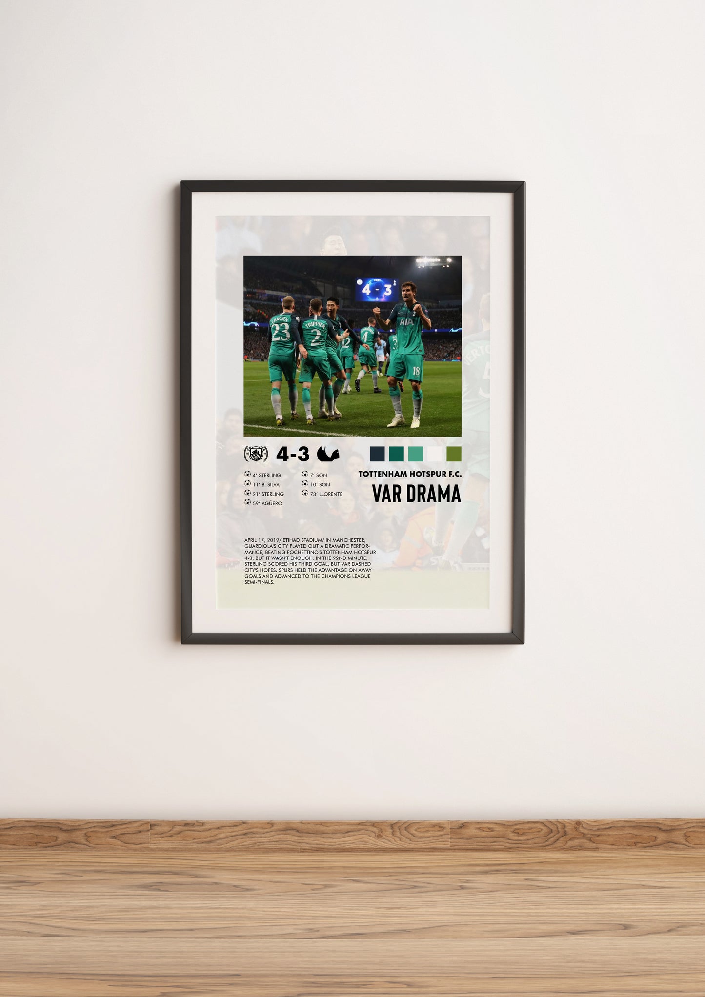 Manchester City-Tottenham 4-3 poster