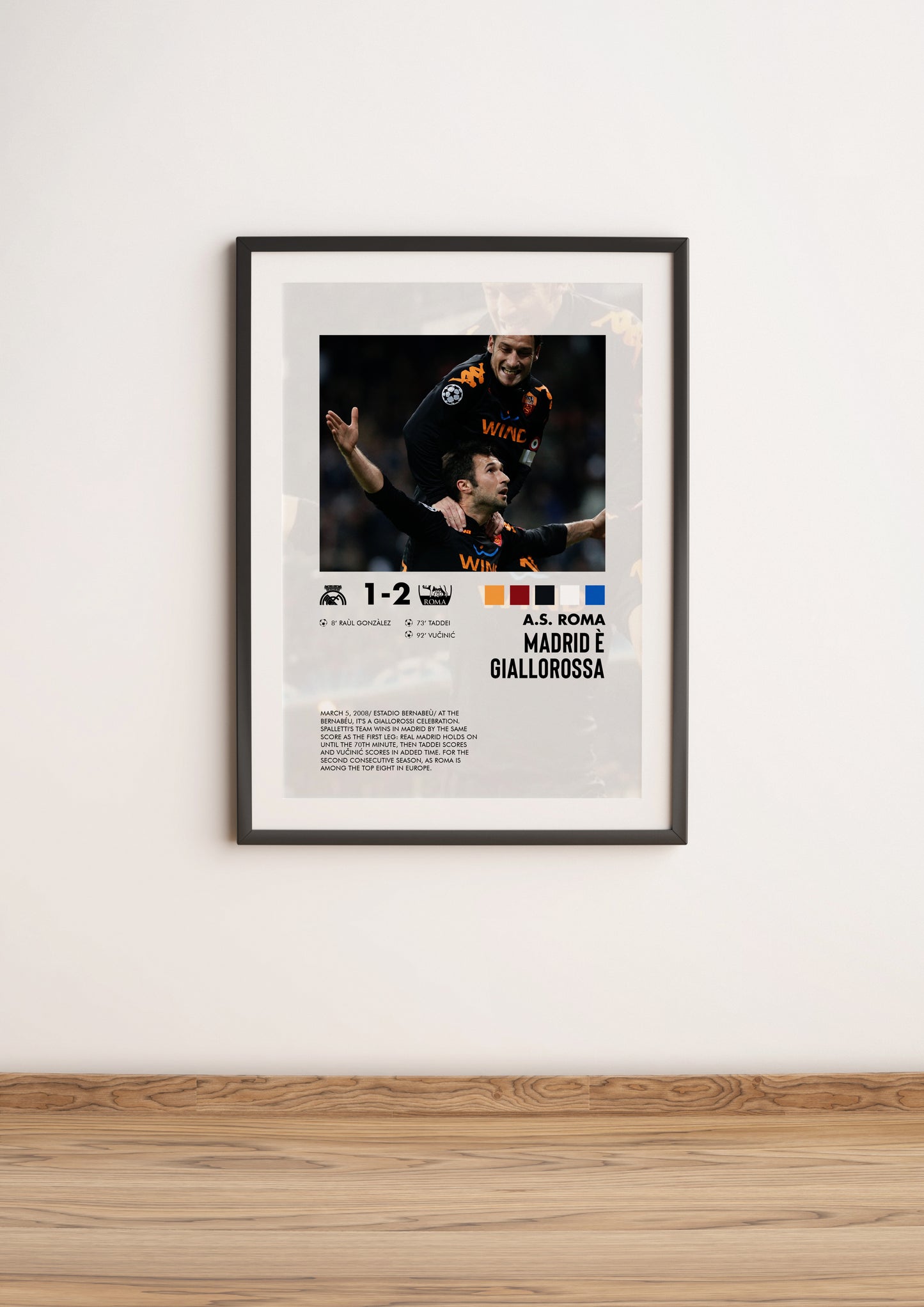 Real Madrid-Roma 1-2 poster