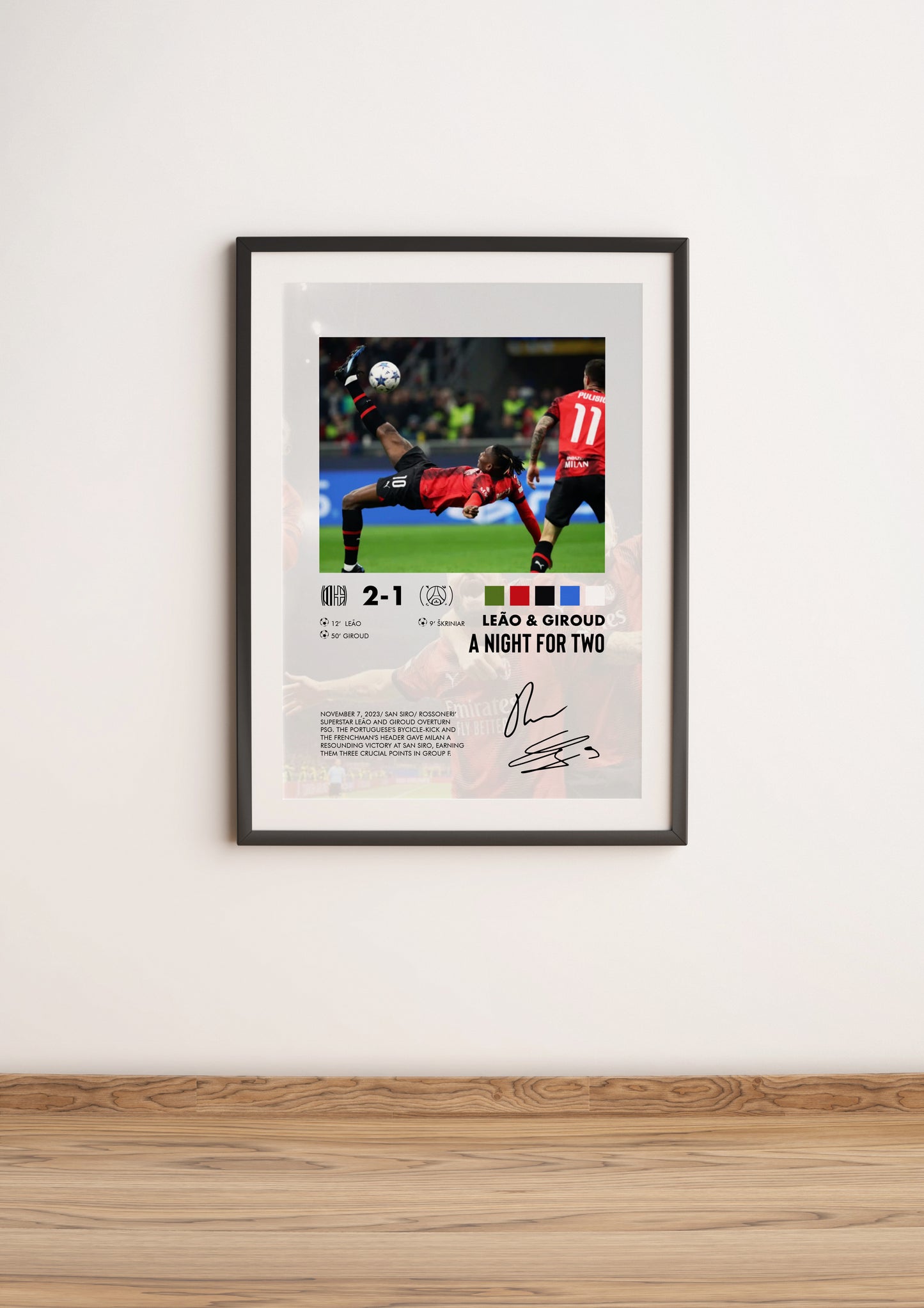 Milan-PSG 2-1 poster