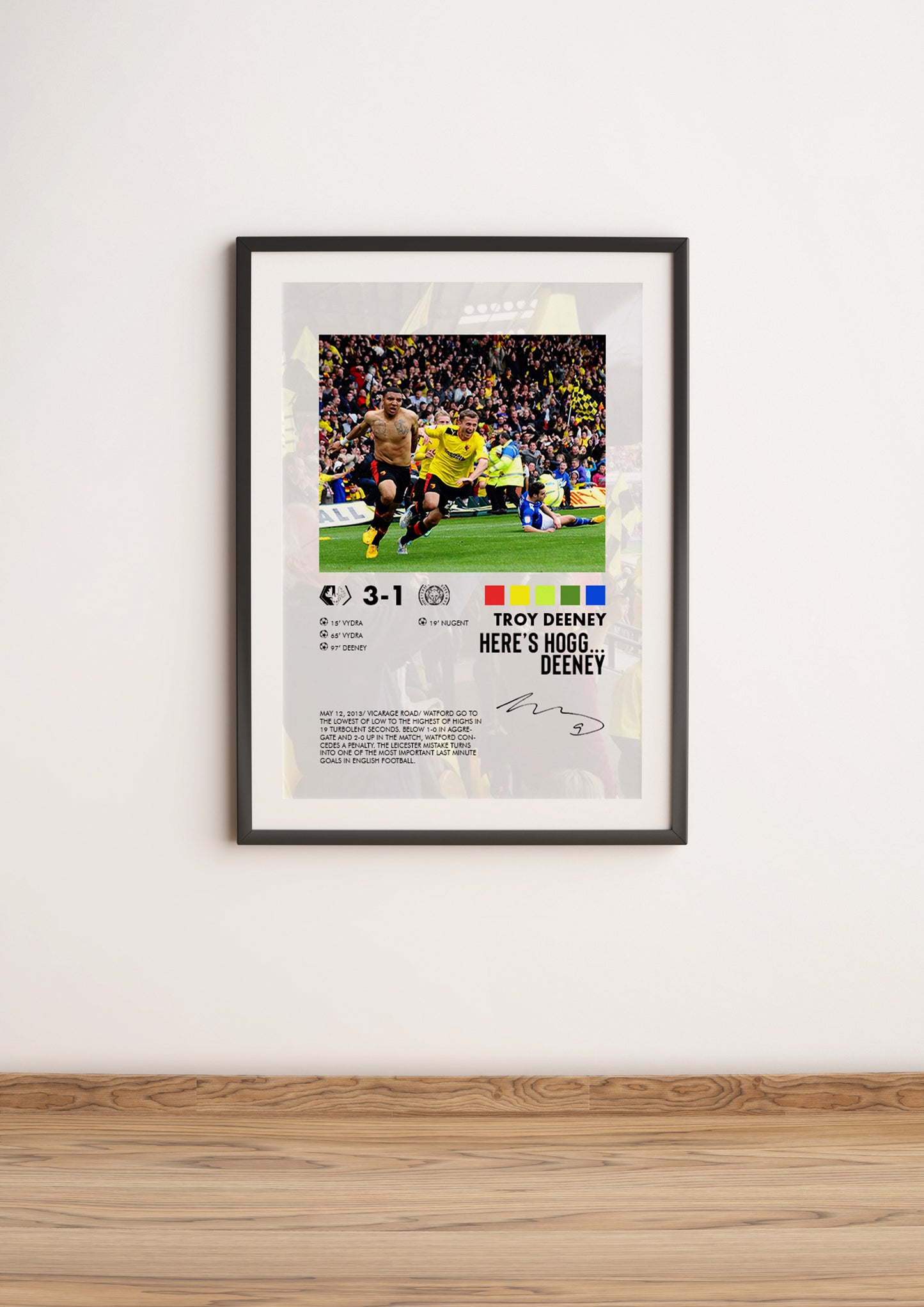 Watford-Leicester 3-1 poster