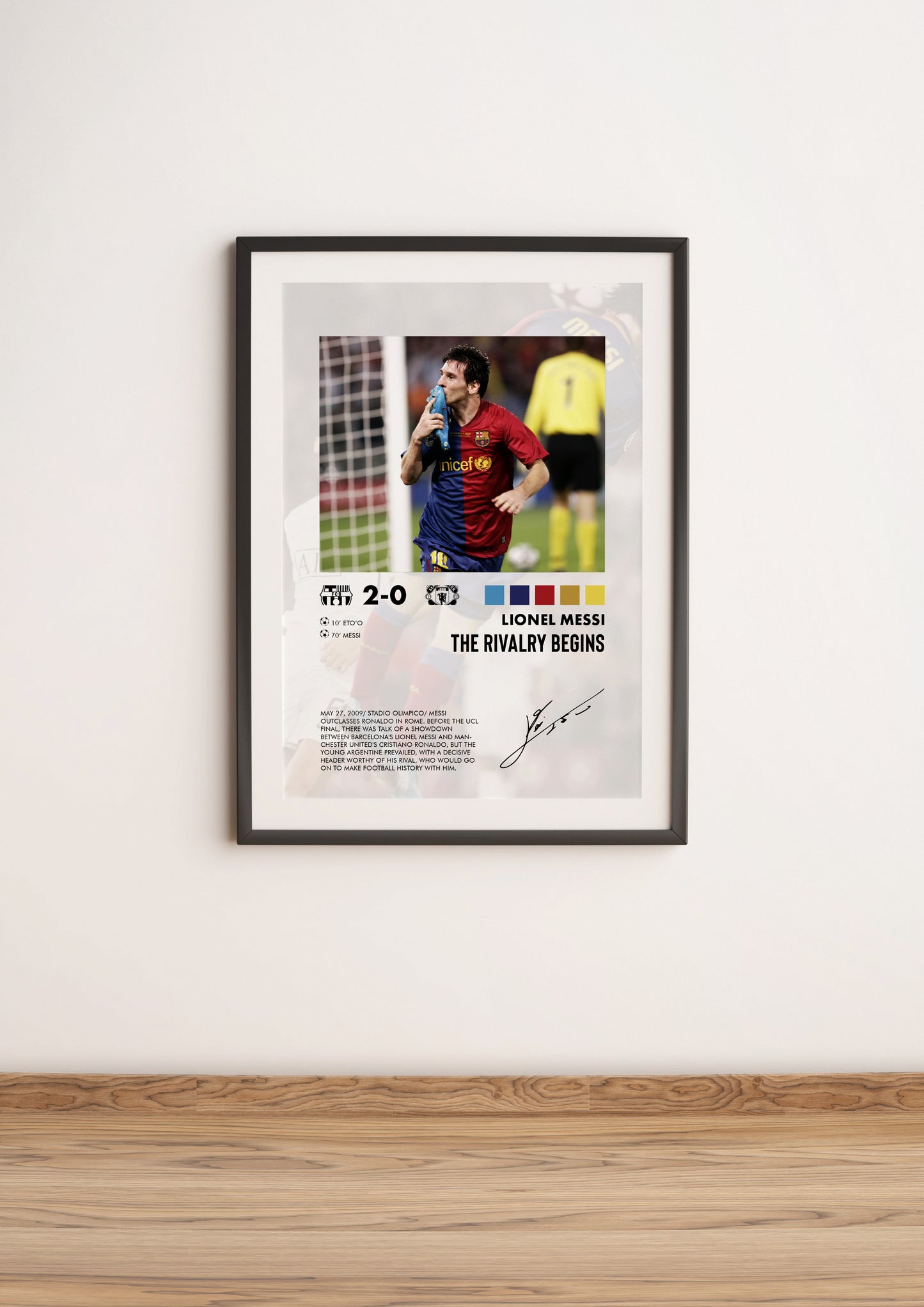 Barcelona-Manchester United 2-0 poster